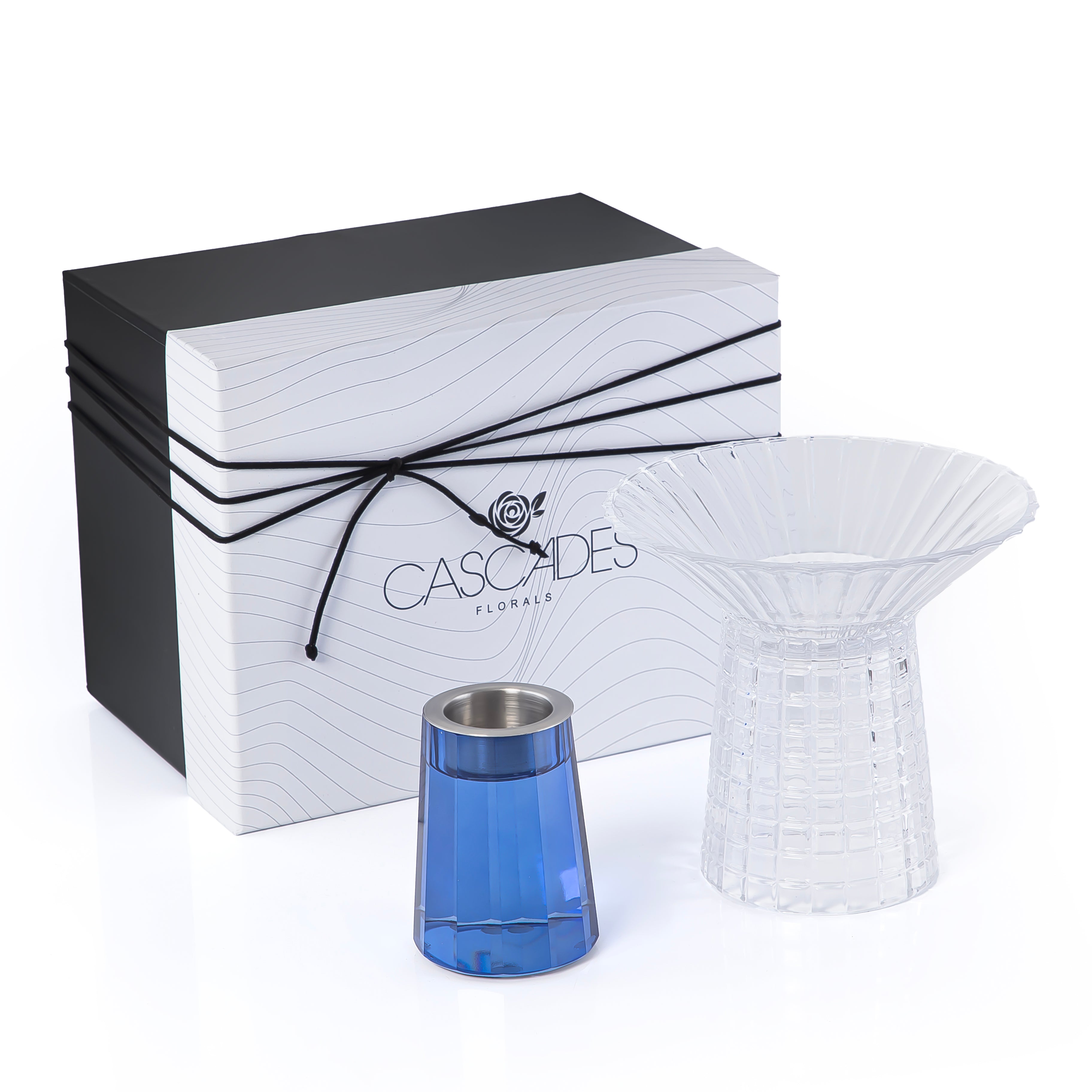 Glass Separated Base Mabkhar with Gift Box - Blue