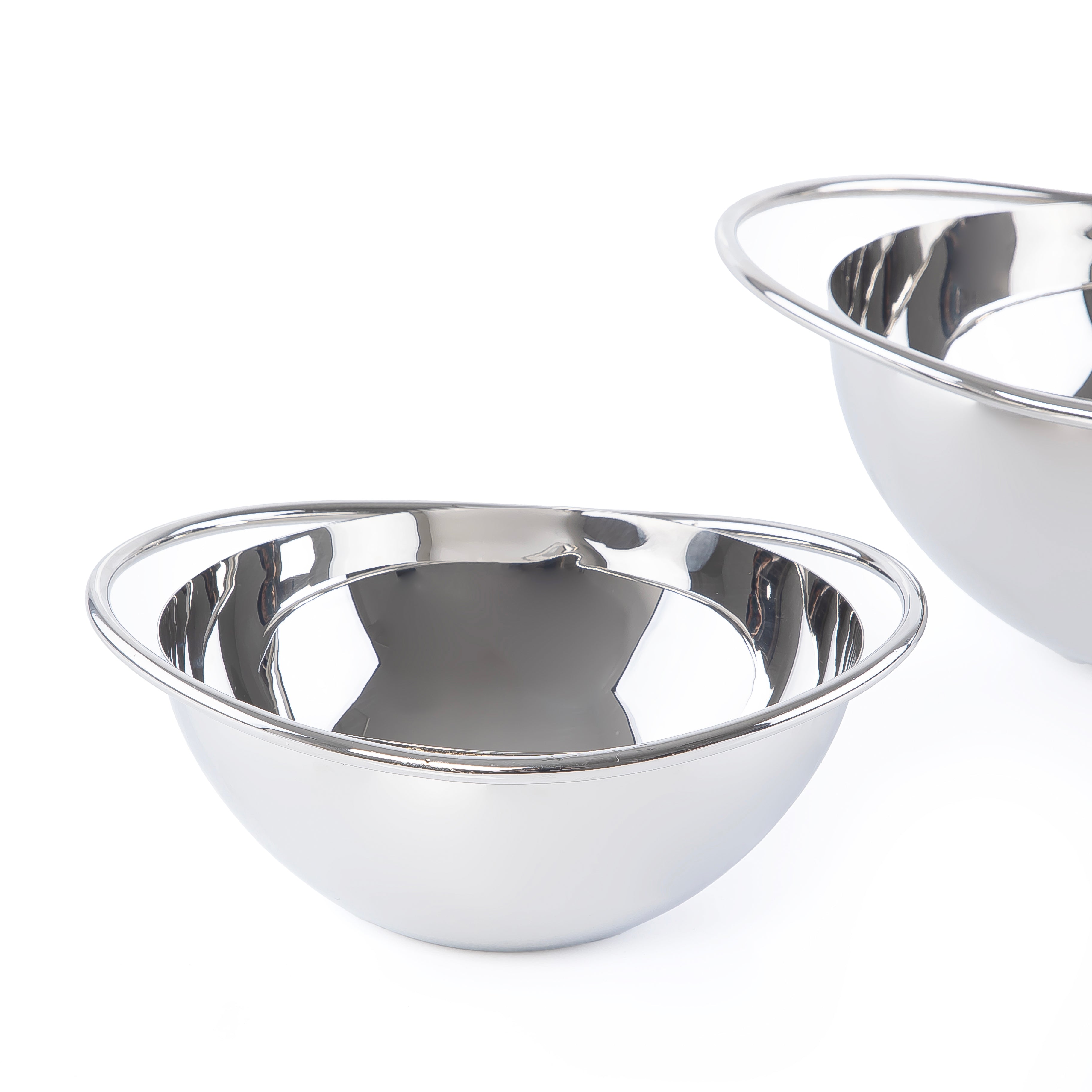 طقم 2 وعاء تقديم معدن مع علبة هدايا - فضي