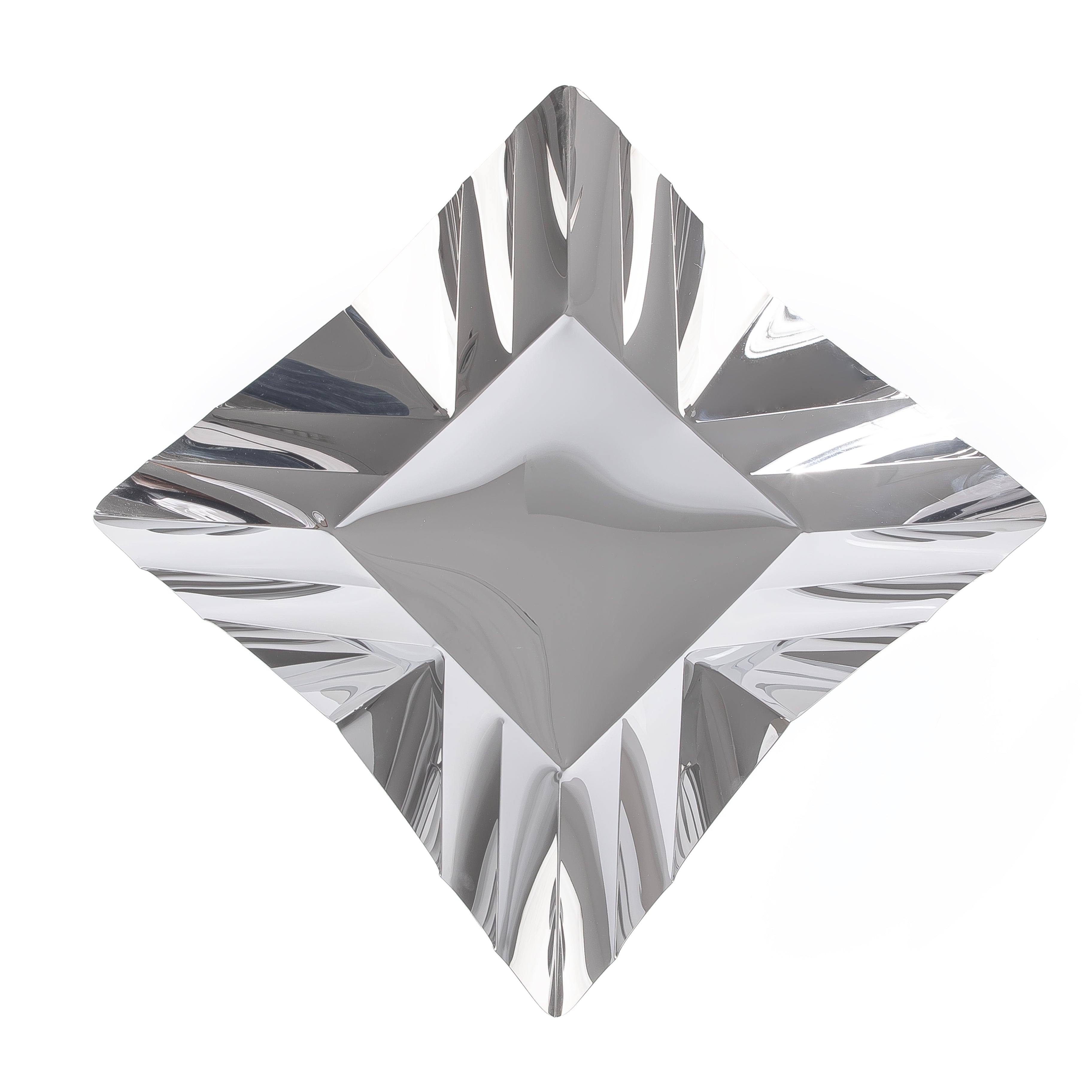 طبق تقديم معدني أنيق بلمسة فضية - كبير