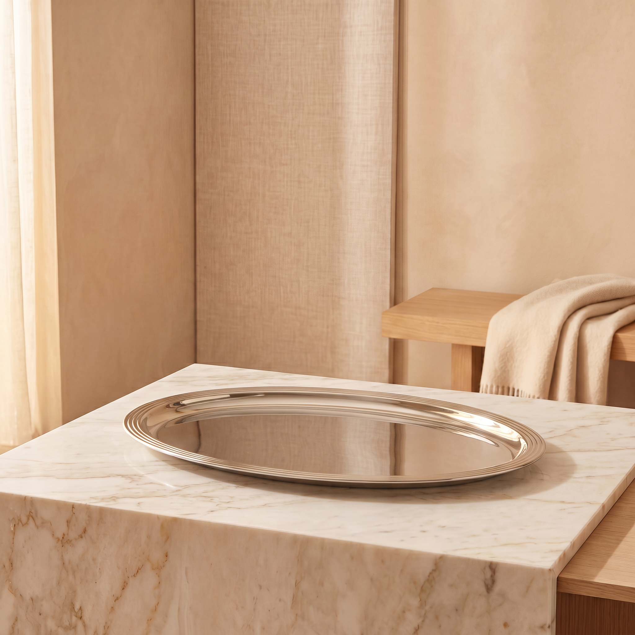 Oval Metal Tray - Small