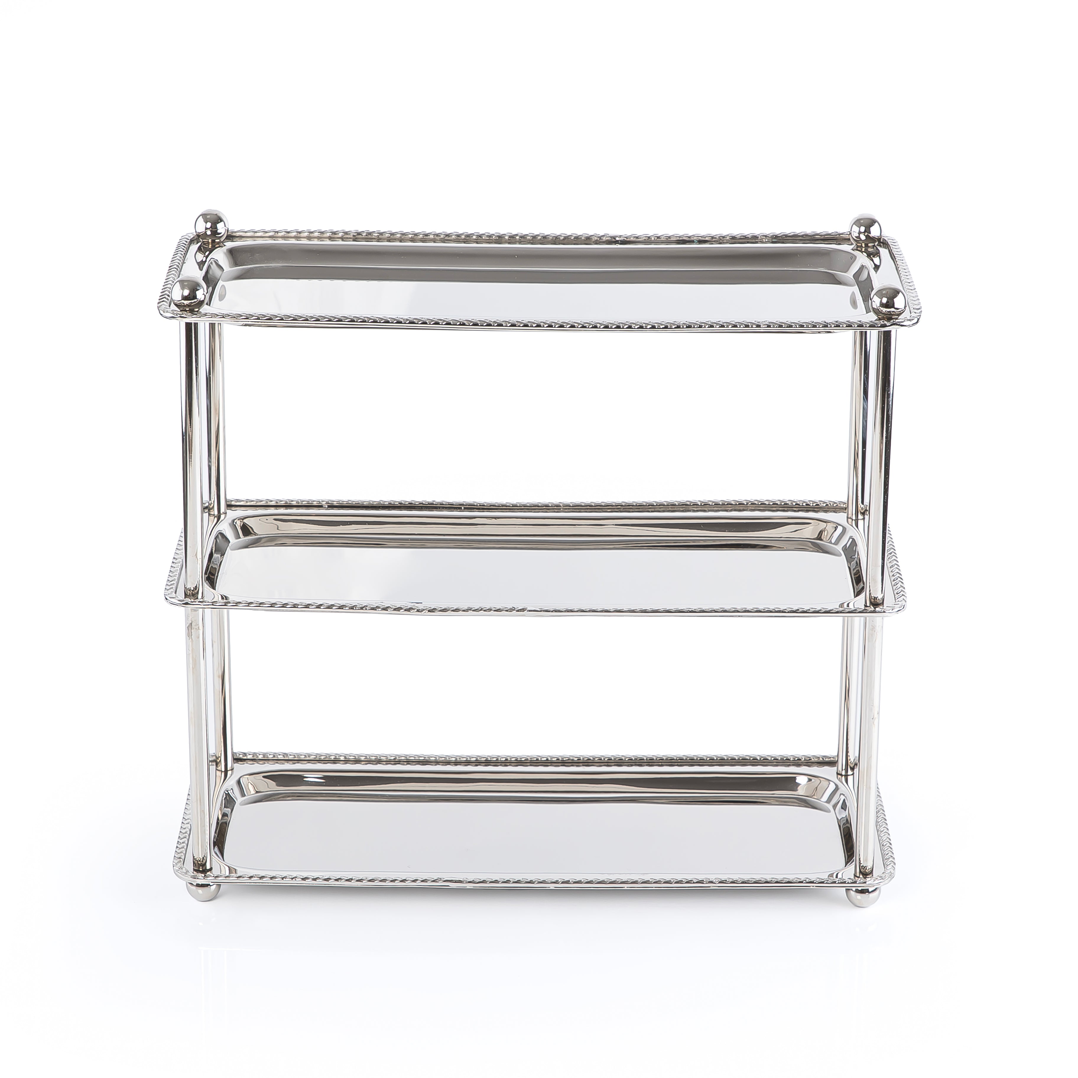 Shiny Metal 3-Tires Stand