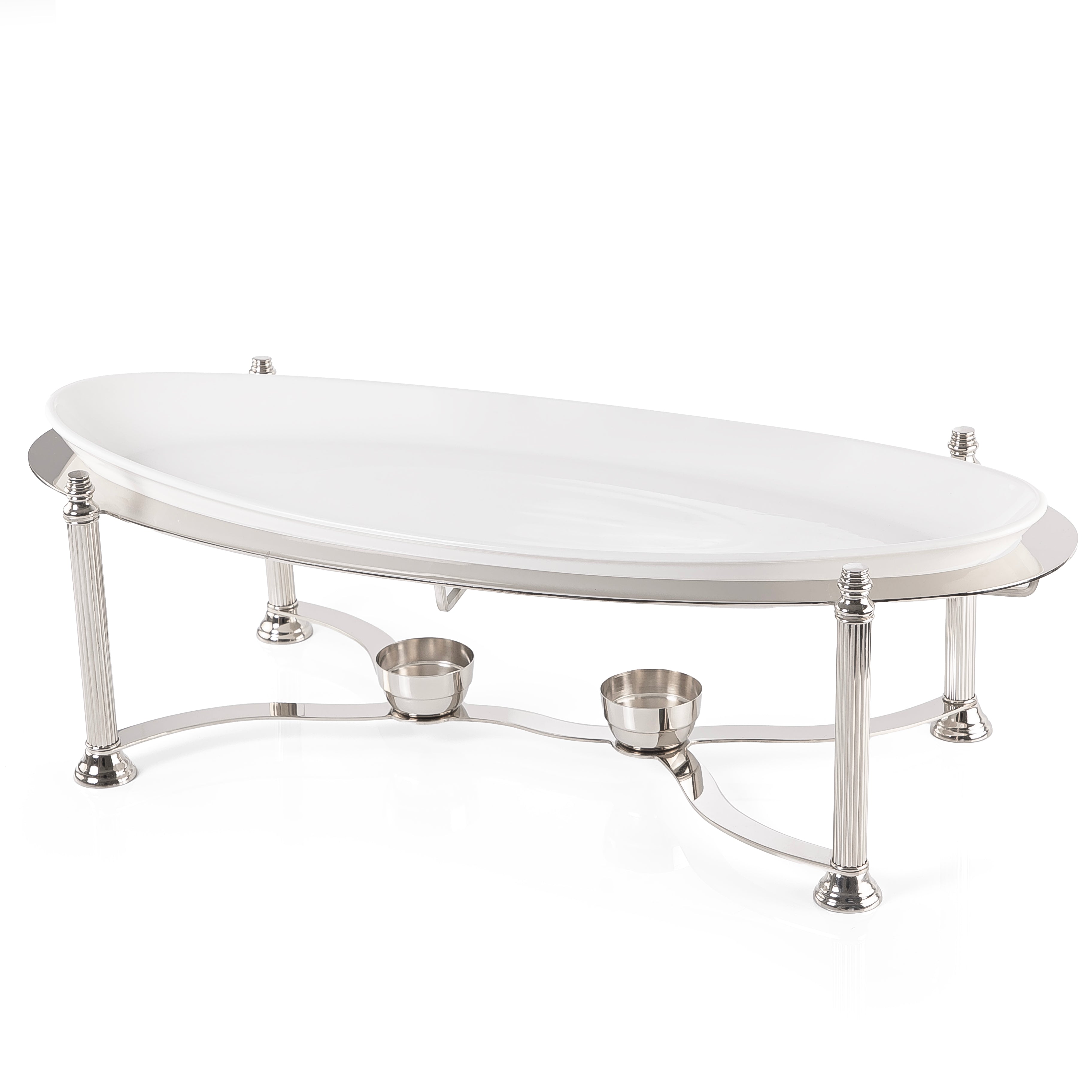 Stainless steel oval dish stand