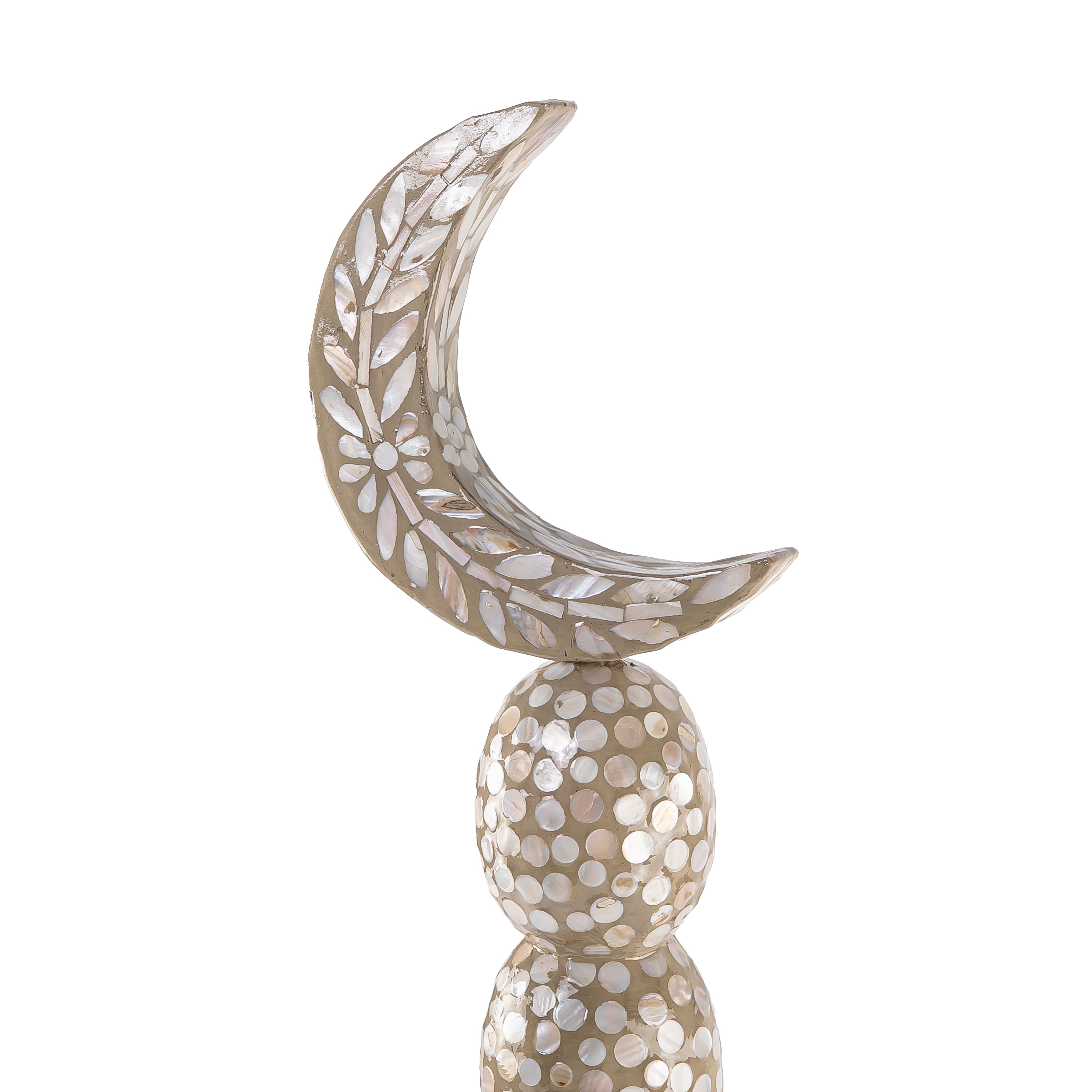 ستاند ديكور على شكل هلال حجم كبير - بيج