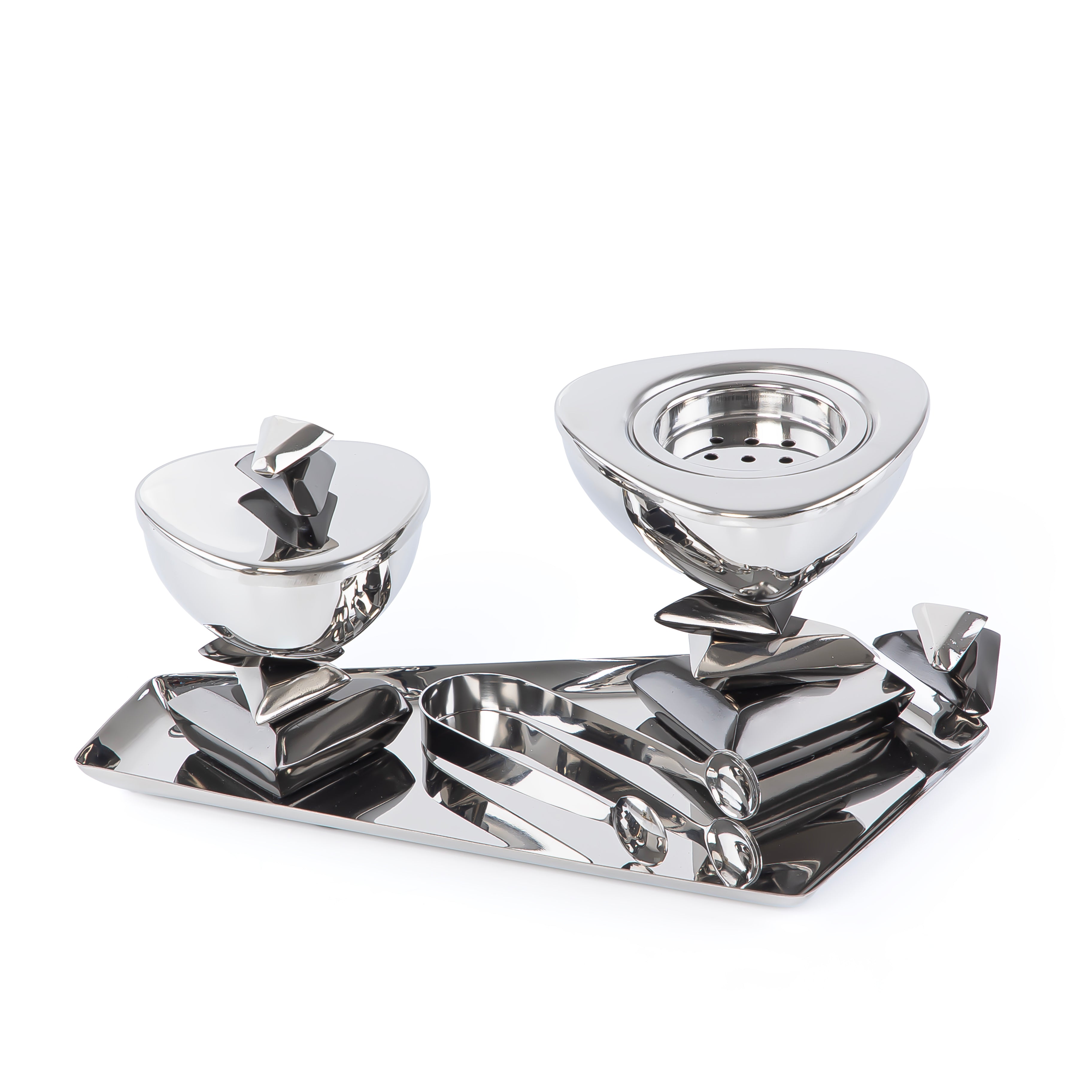 Luxury Metal Mabkhar Set of 4 pcs with Gift Box - Silver