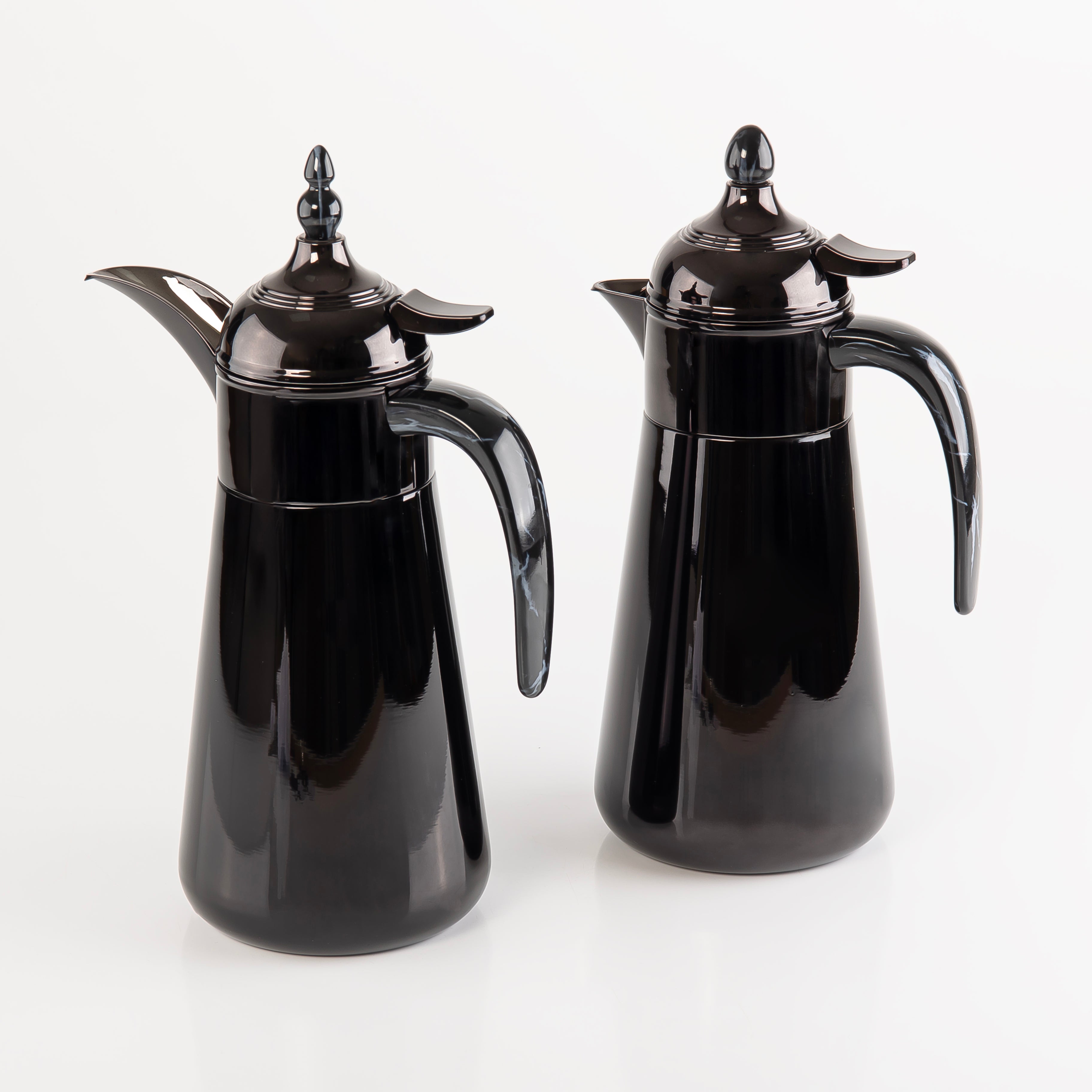 طقم 2 مطارة ستانلس 1 لتر مع بوكس هدايا - أسود