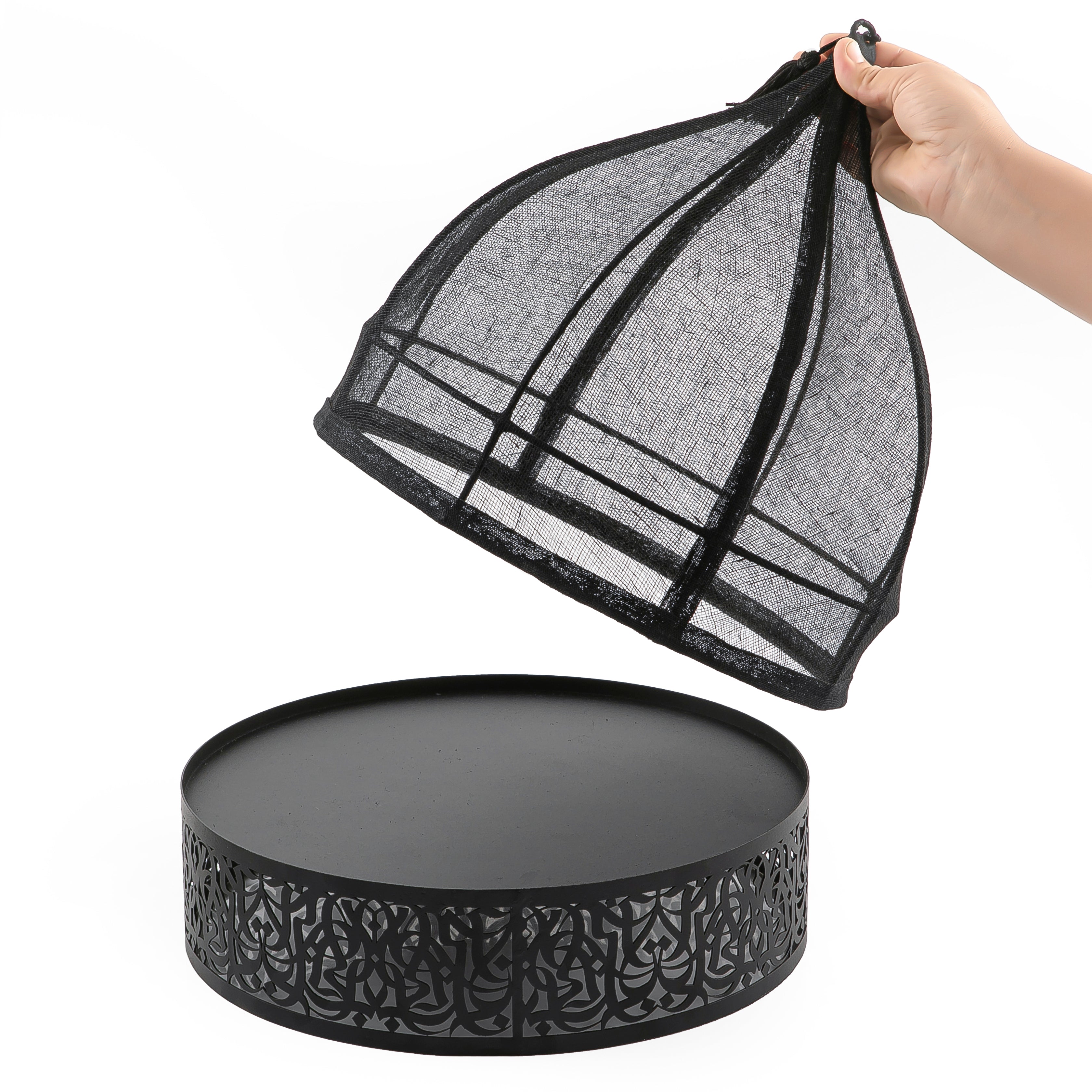 Linen cover with Arabian metal base