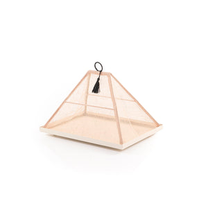 Foldable rattan cover with metal tray - CASCADES