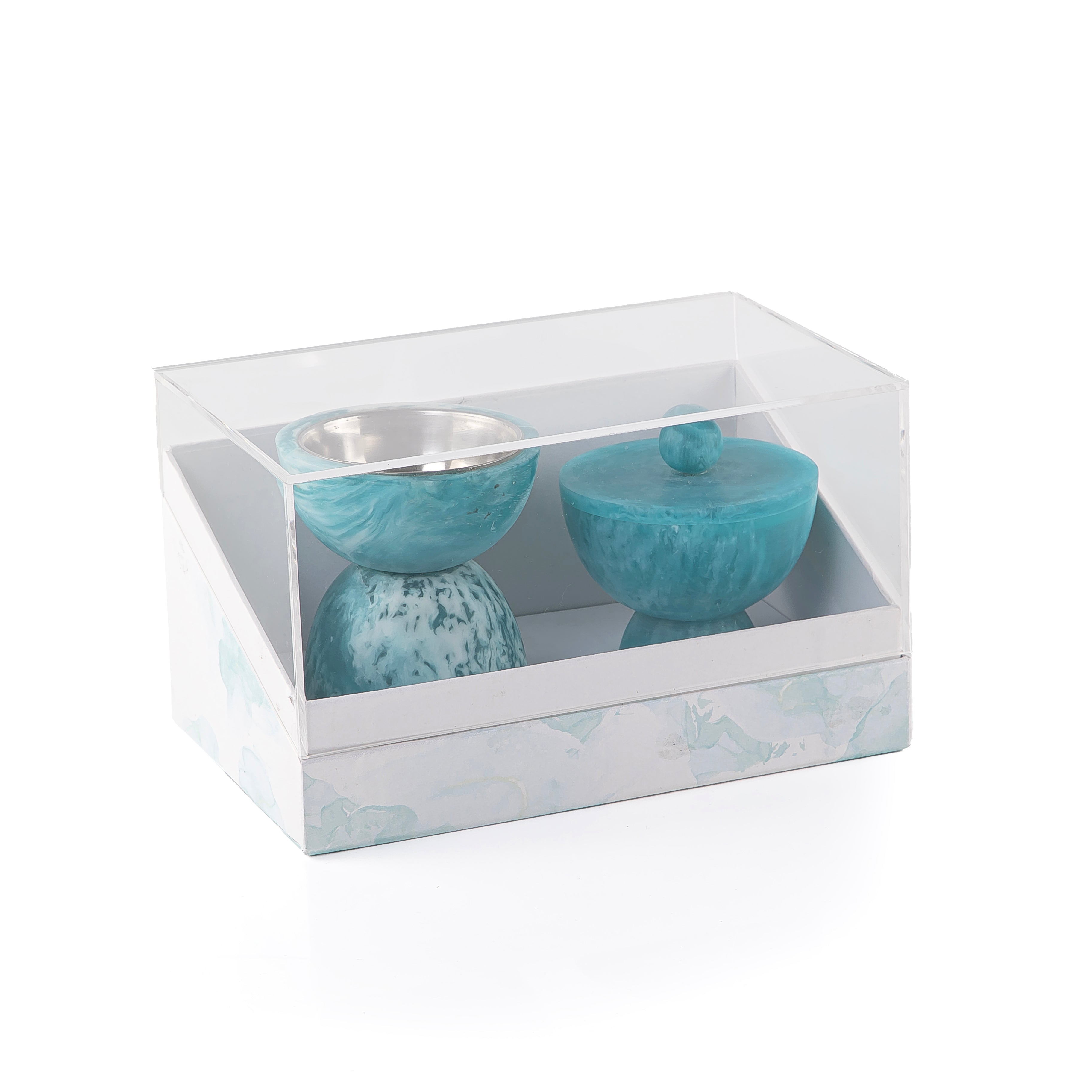 Set of resin mabkhar with aclyric gift box