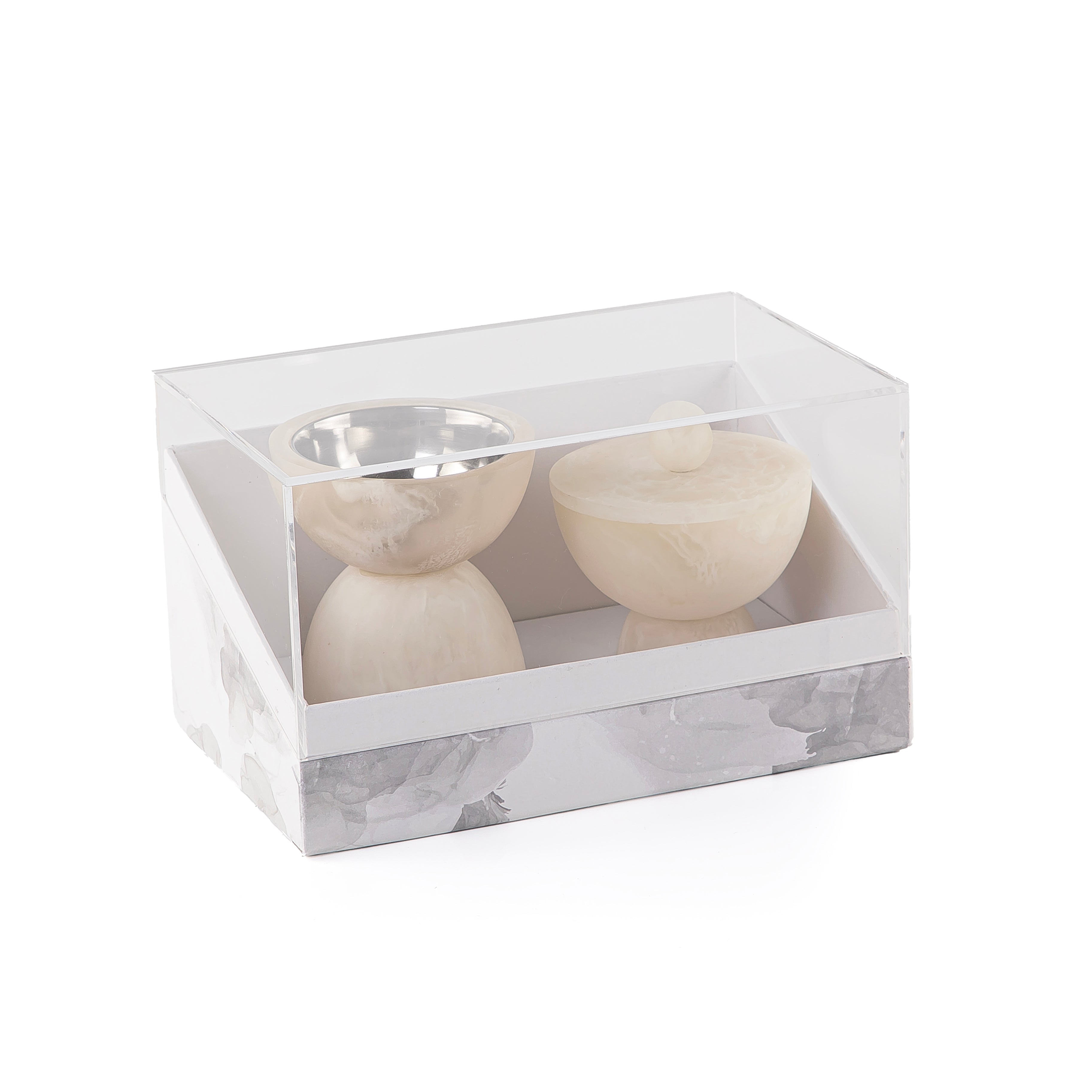 Set of resin mabkhar with aclyric gift box