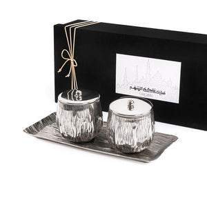 Set of 2 metal jars with gift box - CASCADES