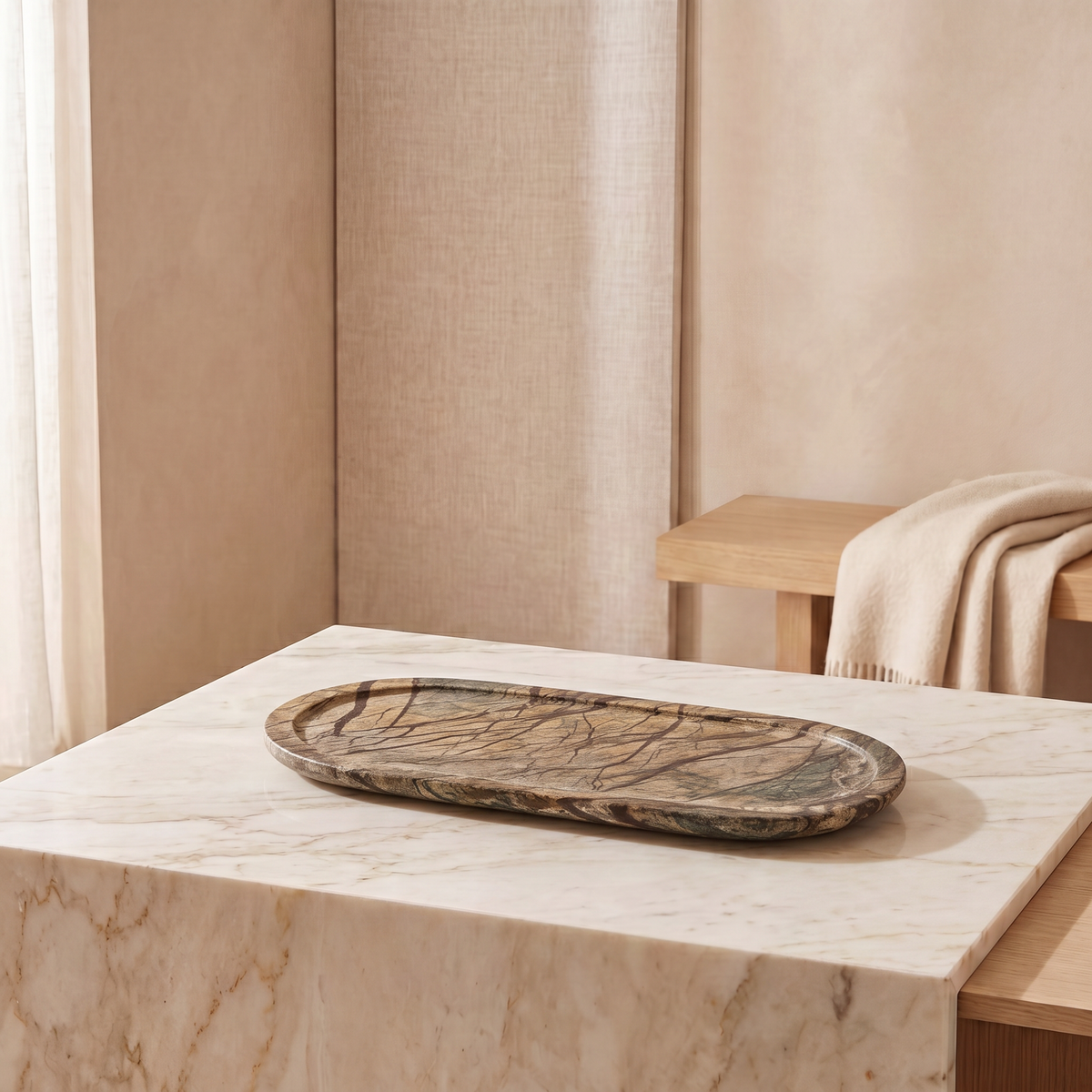 Marble plate with gift box