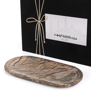 Marble plate with gift box - CASCADES