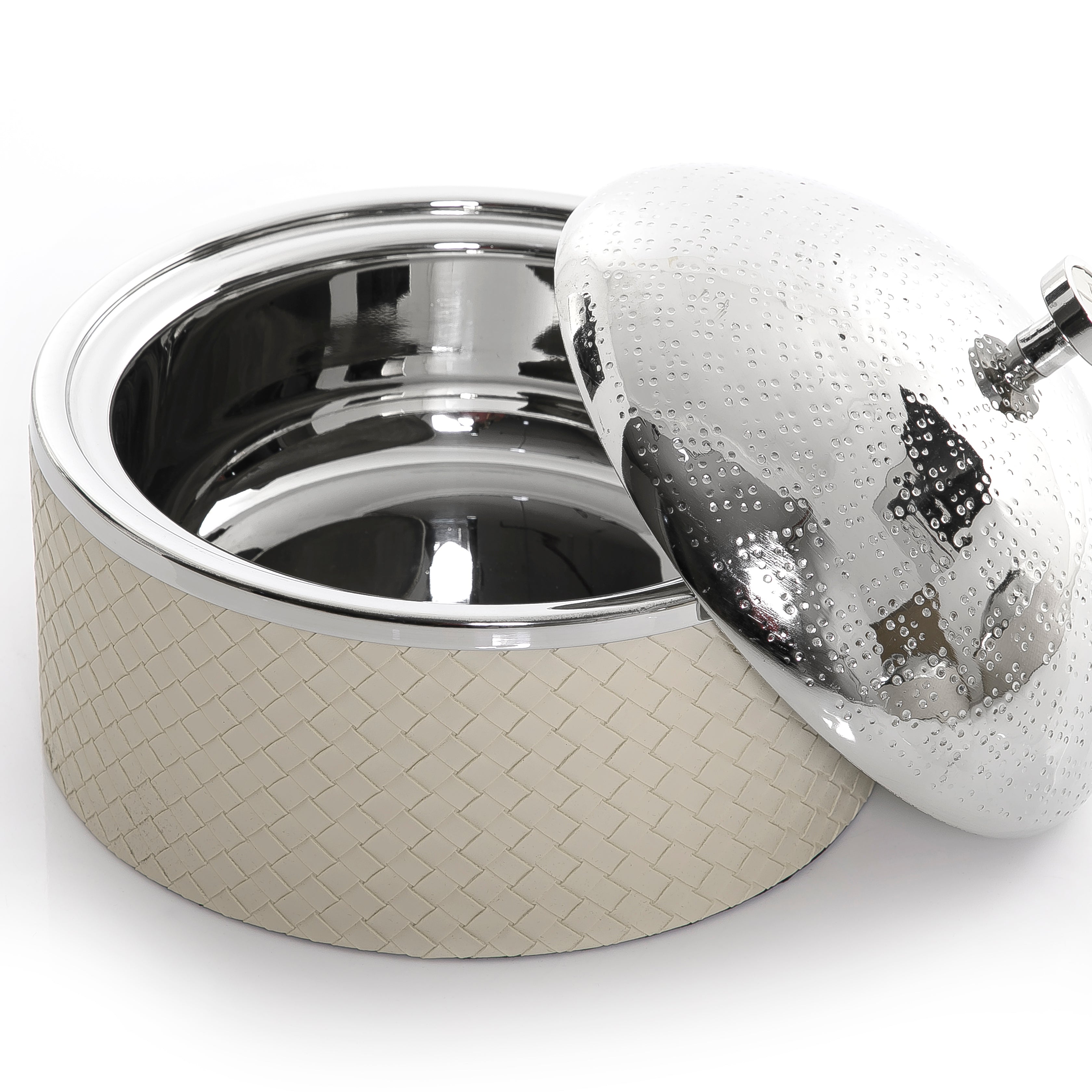 Leather Heat Keeper with metal cover