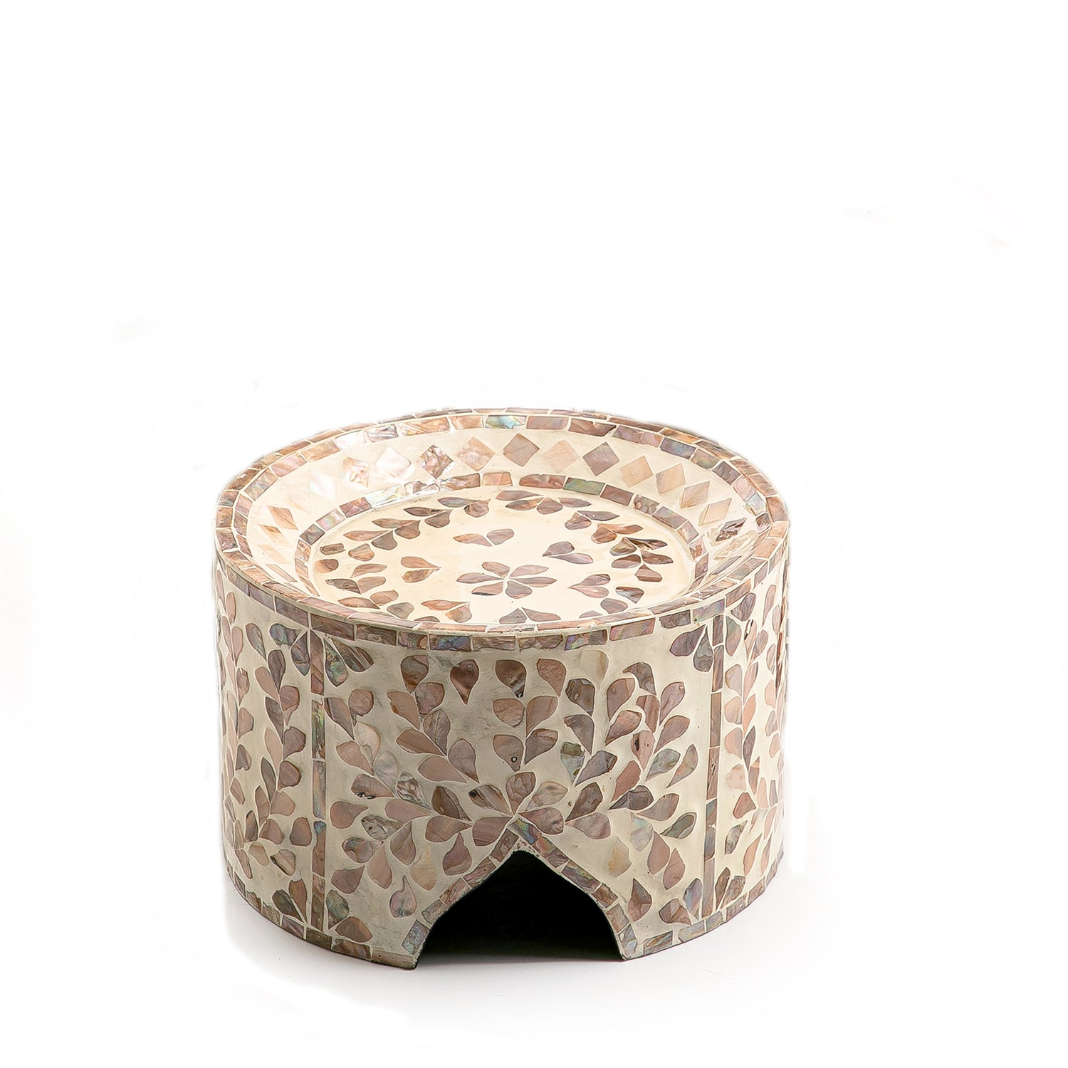 Beige Vietnamese Mop Round Stand