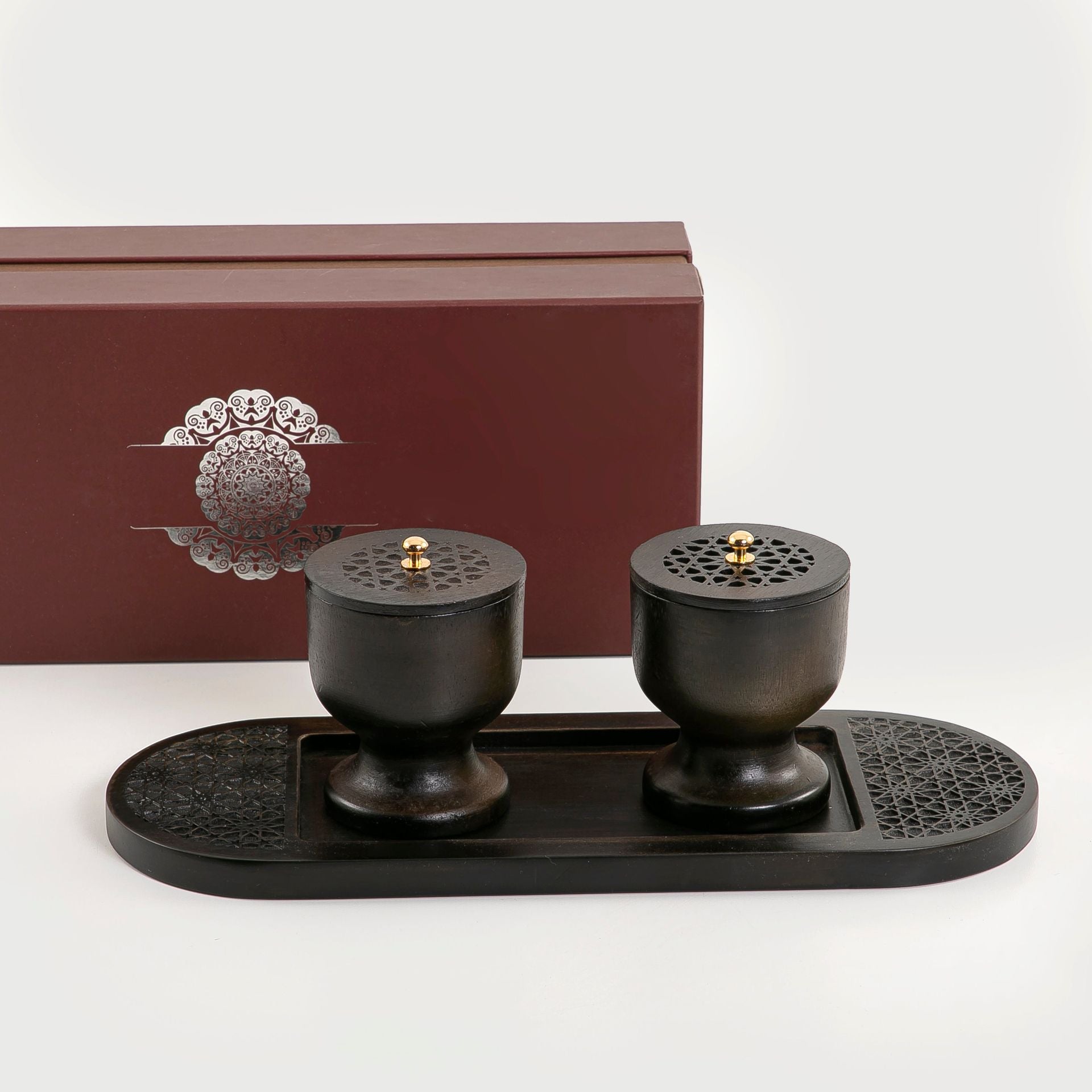 Oval Mabkhar 3-Piece Set With Gift Box