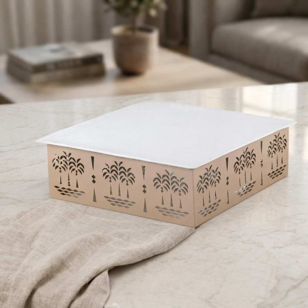 Beige Square Ceramic plate - Large