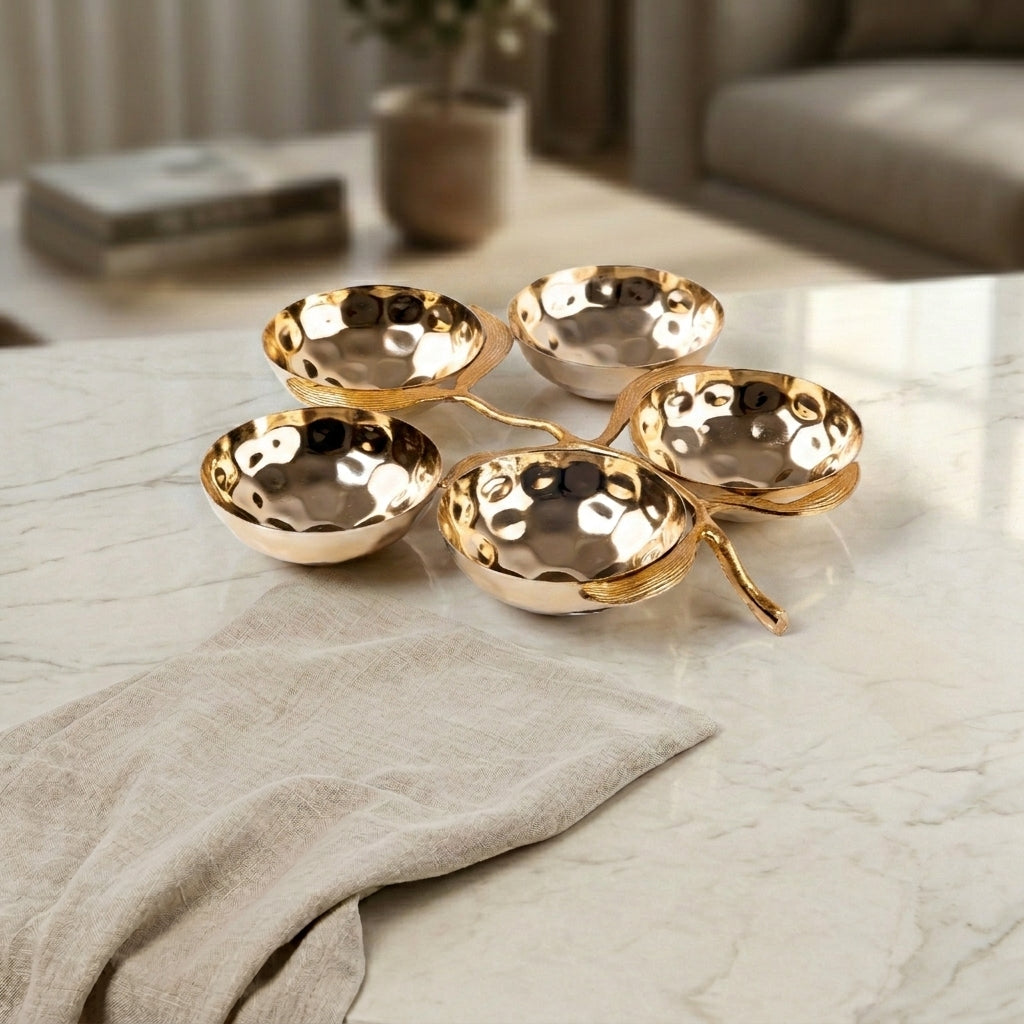 Gold multi Metal Bowl With Gift Box
