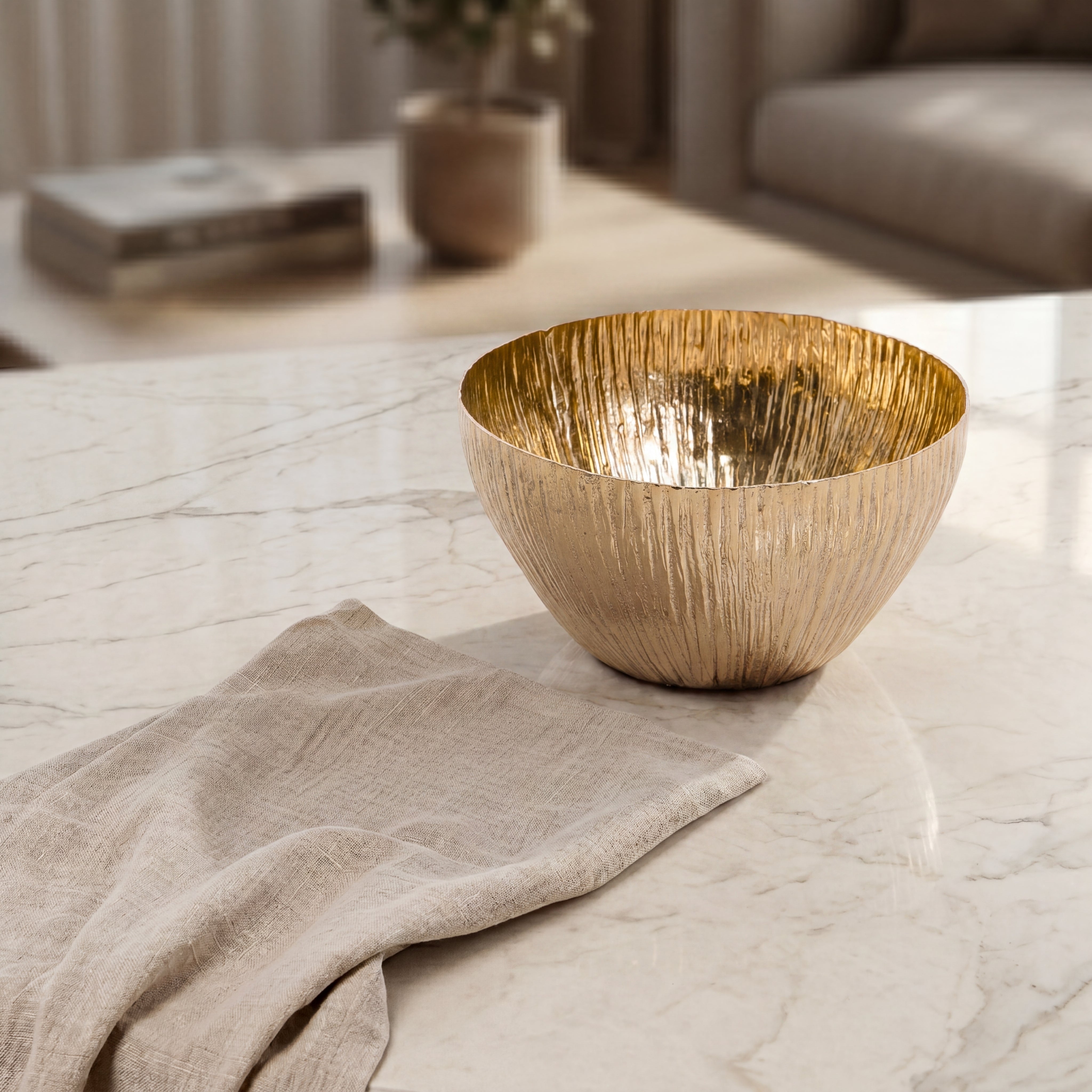 Gold Round Bowl