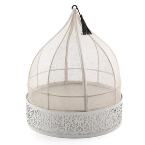 Linen cover with Arabian metal base - CASCADES