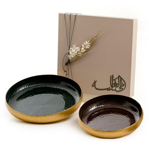 Set of 2 metal Plates with gift box - CASCADES