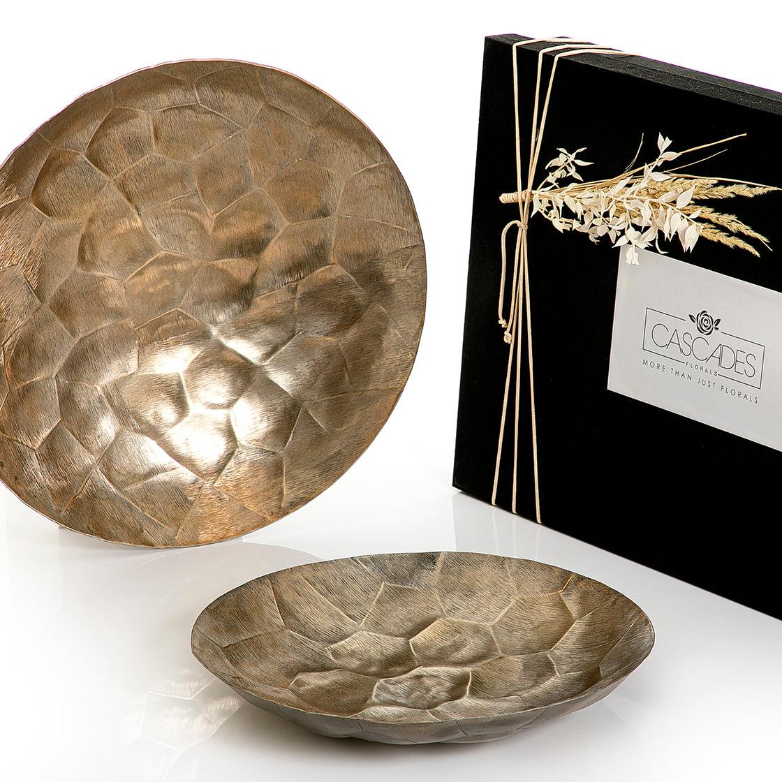 Set of 2 metal trays with gift box - CASCADES