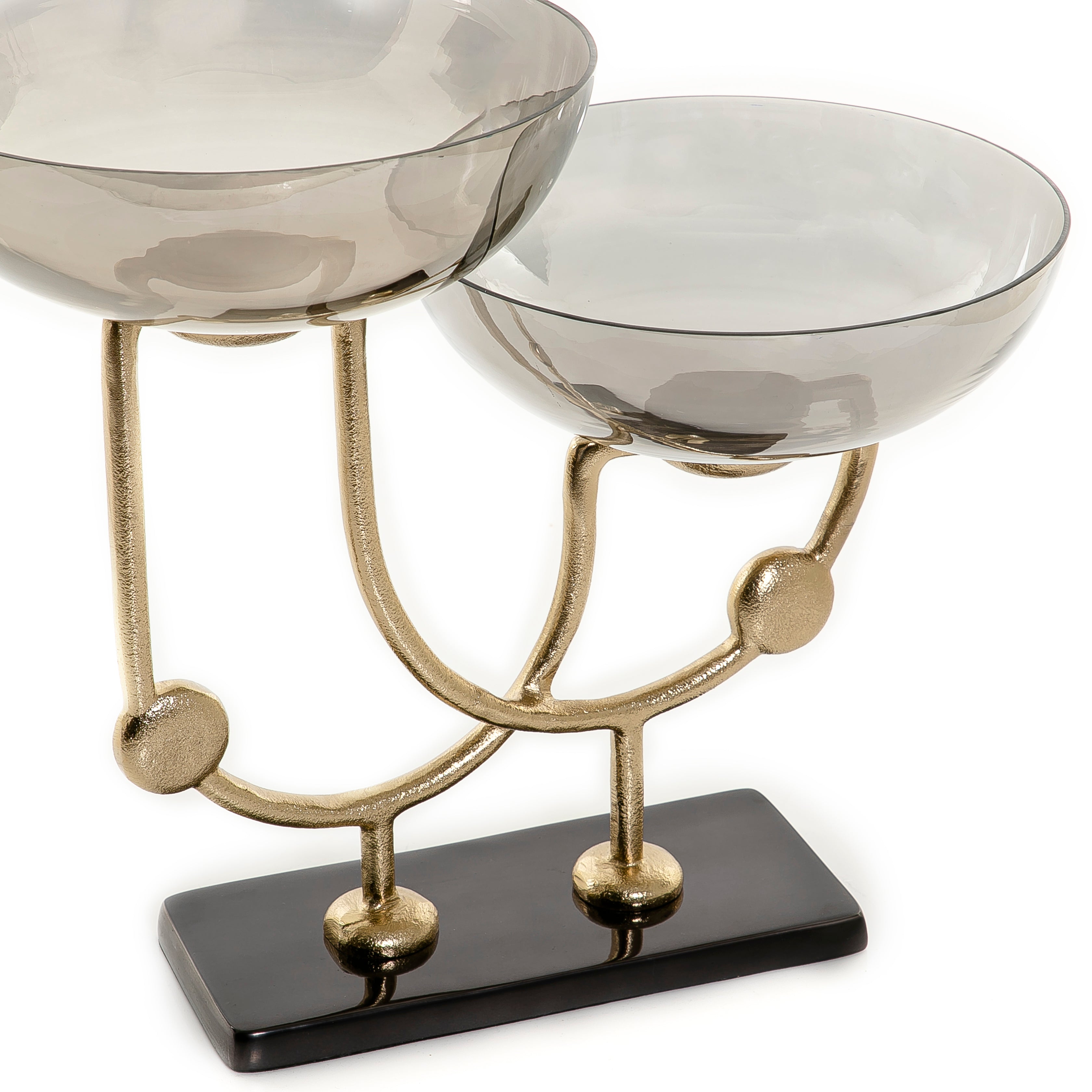 Glass Bowl with metal base