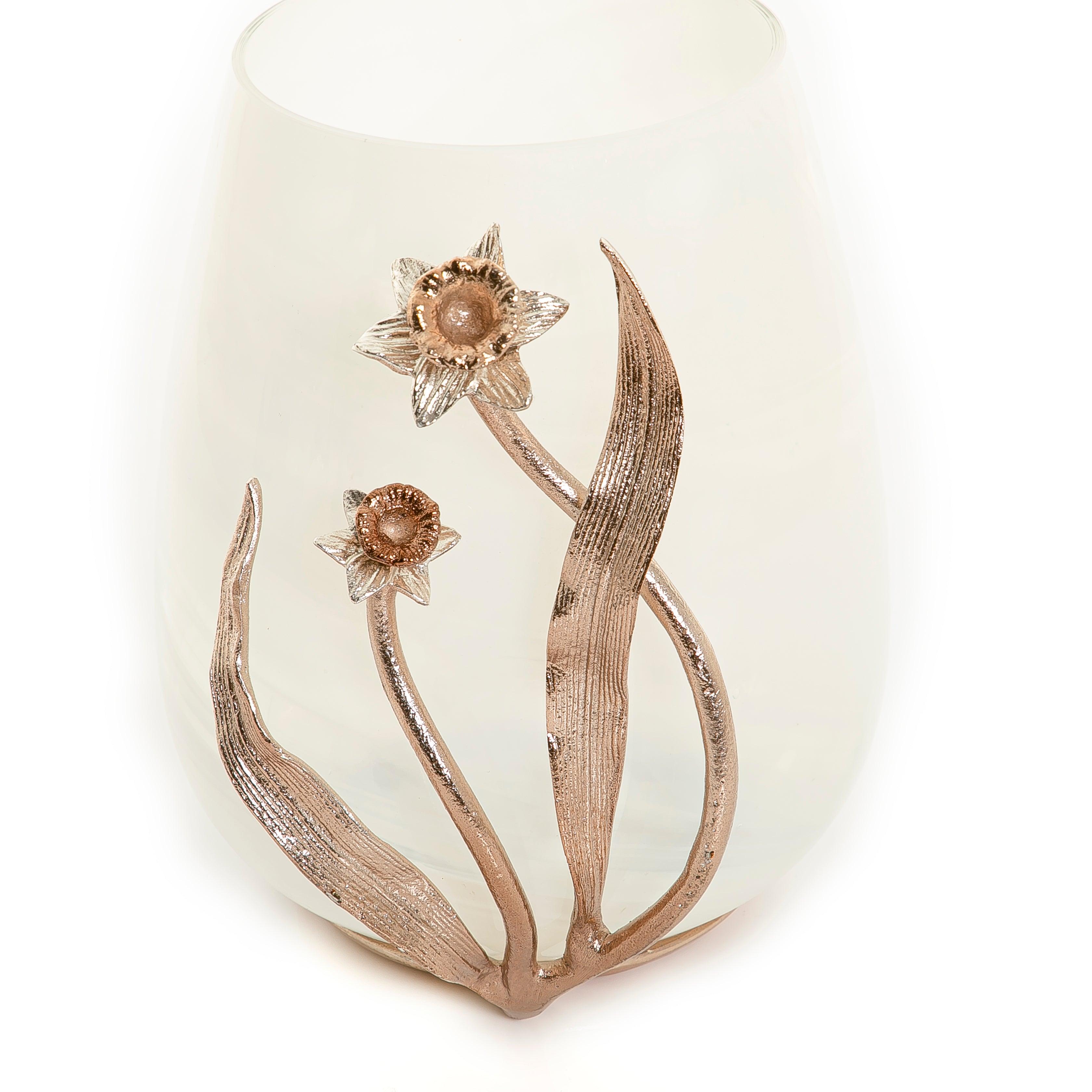 Glass jar with metal base - CASCADES