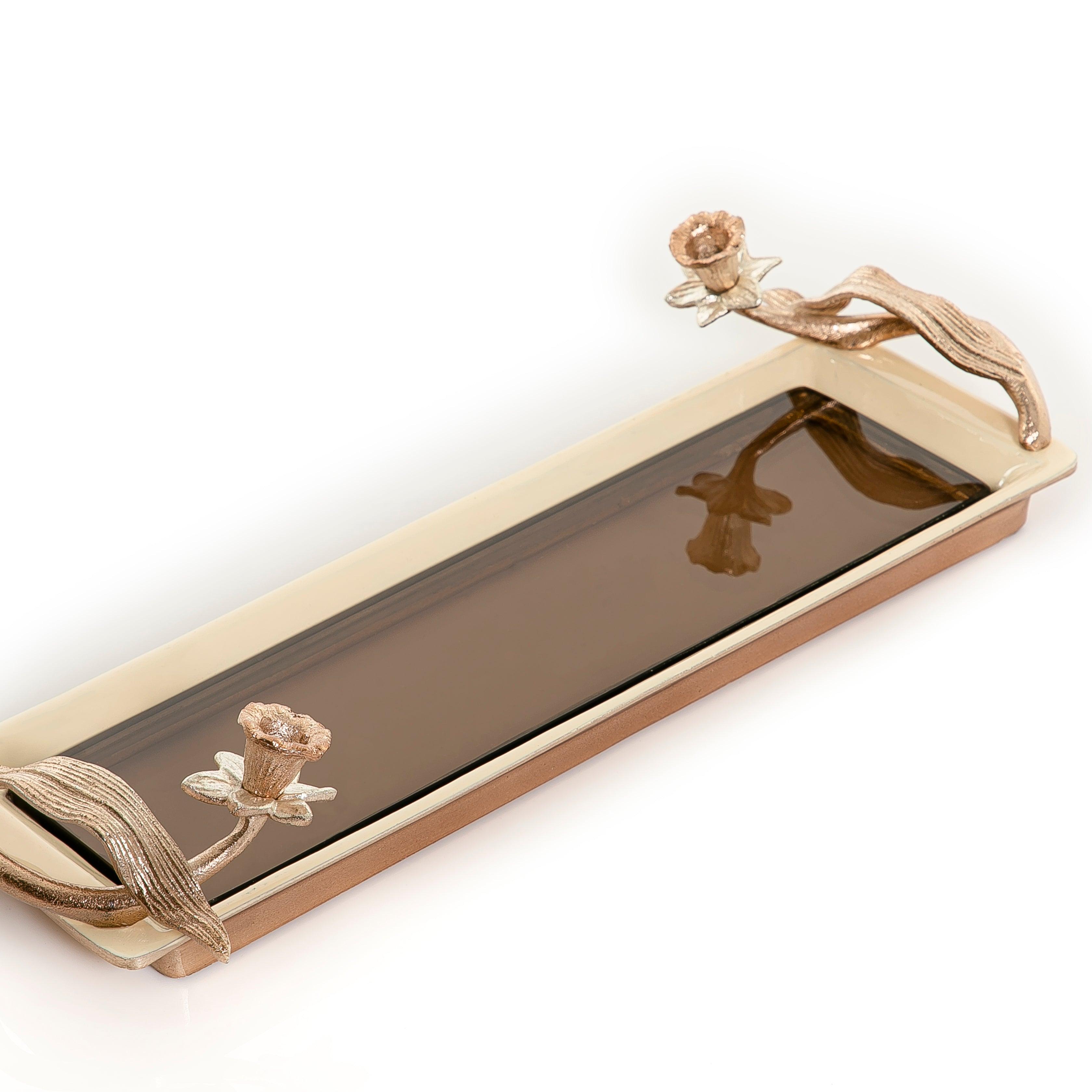 Glass plate with metal base - CASCADES