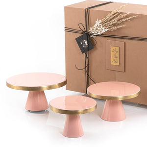 Set of 3 metal stand with gift box - CASCADES