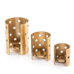 Set of 3 metal candle holder - CASCADES