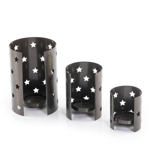 Set of 3 metal candle holder - CASCADES