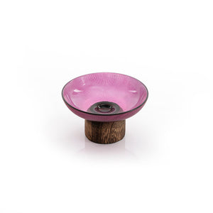 Glass Bowel With Wood Base (5981734404261)
