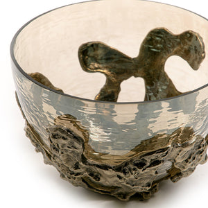 Metal and glass bowl - CASCADES