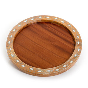 Wooden tray with mother of pearl - CASCADES
