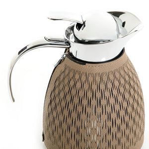 Metal thermos with leather cover - CASCADES