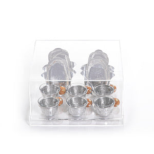 Set of acrylic box with coasters and glass cubs - CASCADES