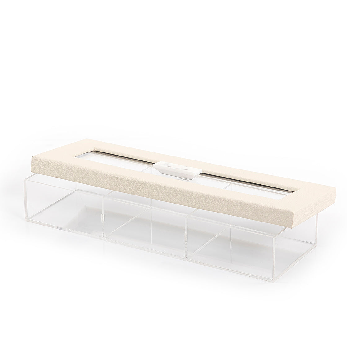 Acrylic box with leather cover