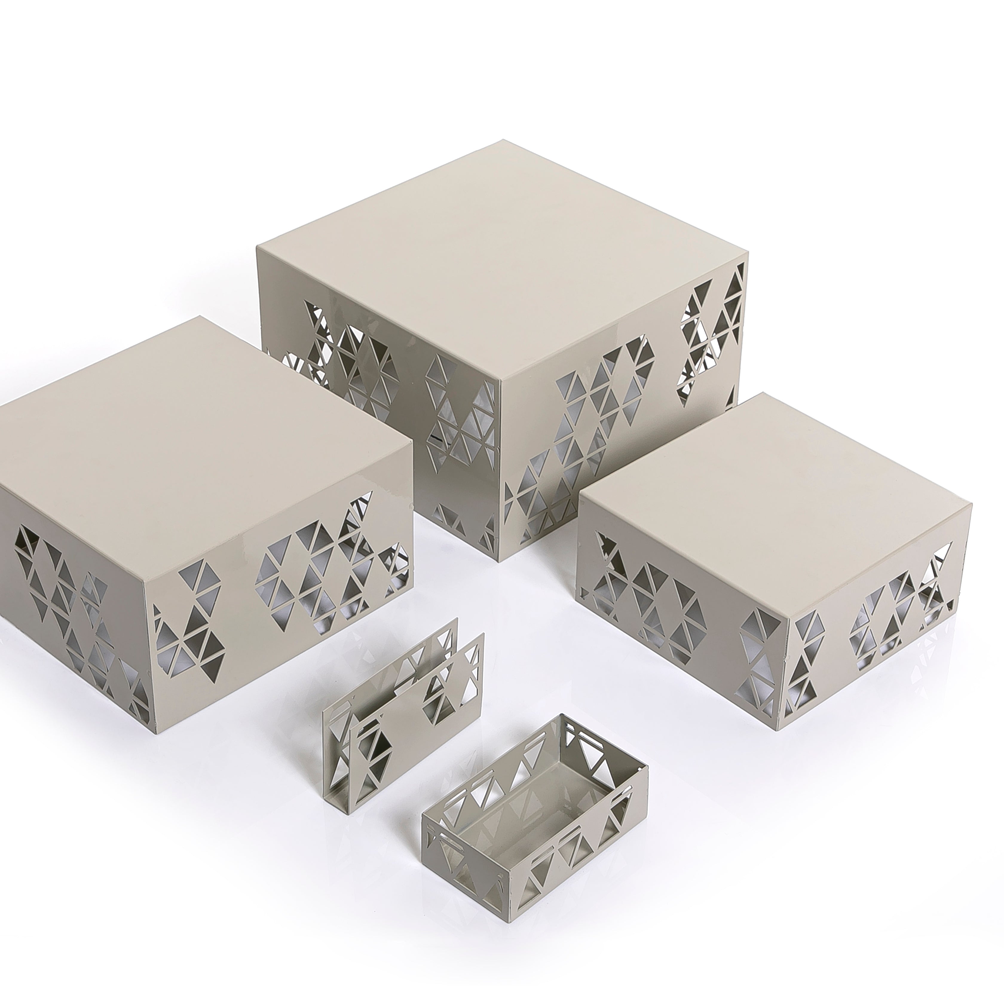 Set of metal stands