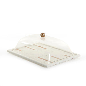 Marble tray with acrylic cover - CASCADES
