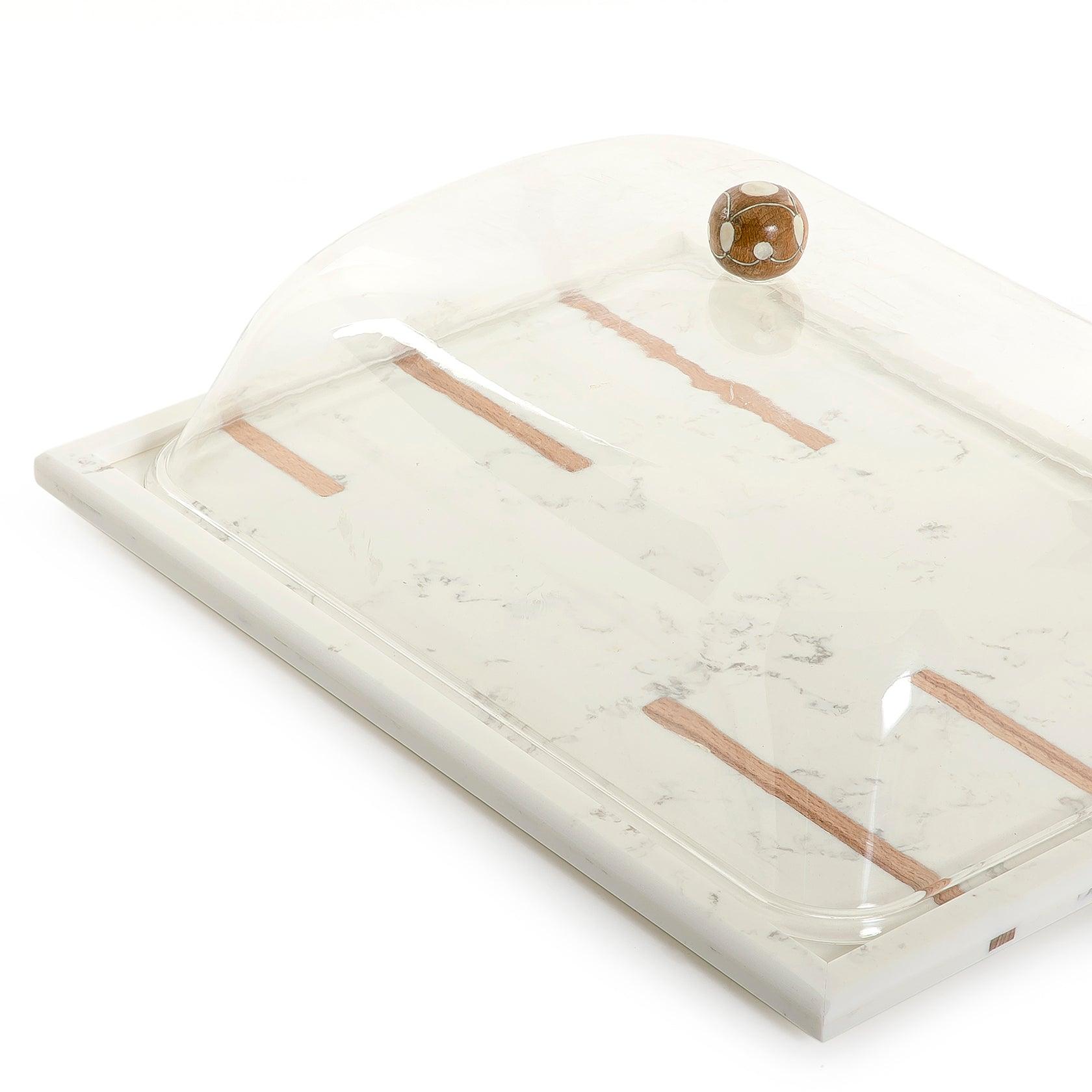 Marble tray with acrylic cover - CASCADES