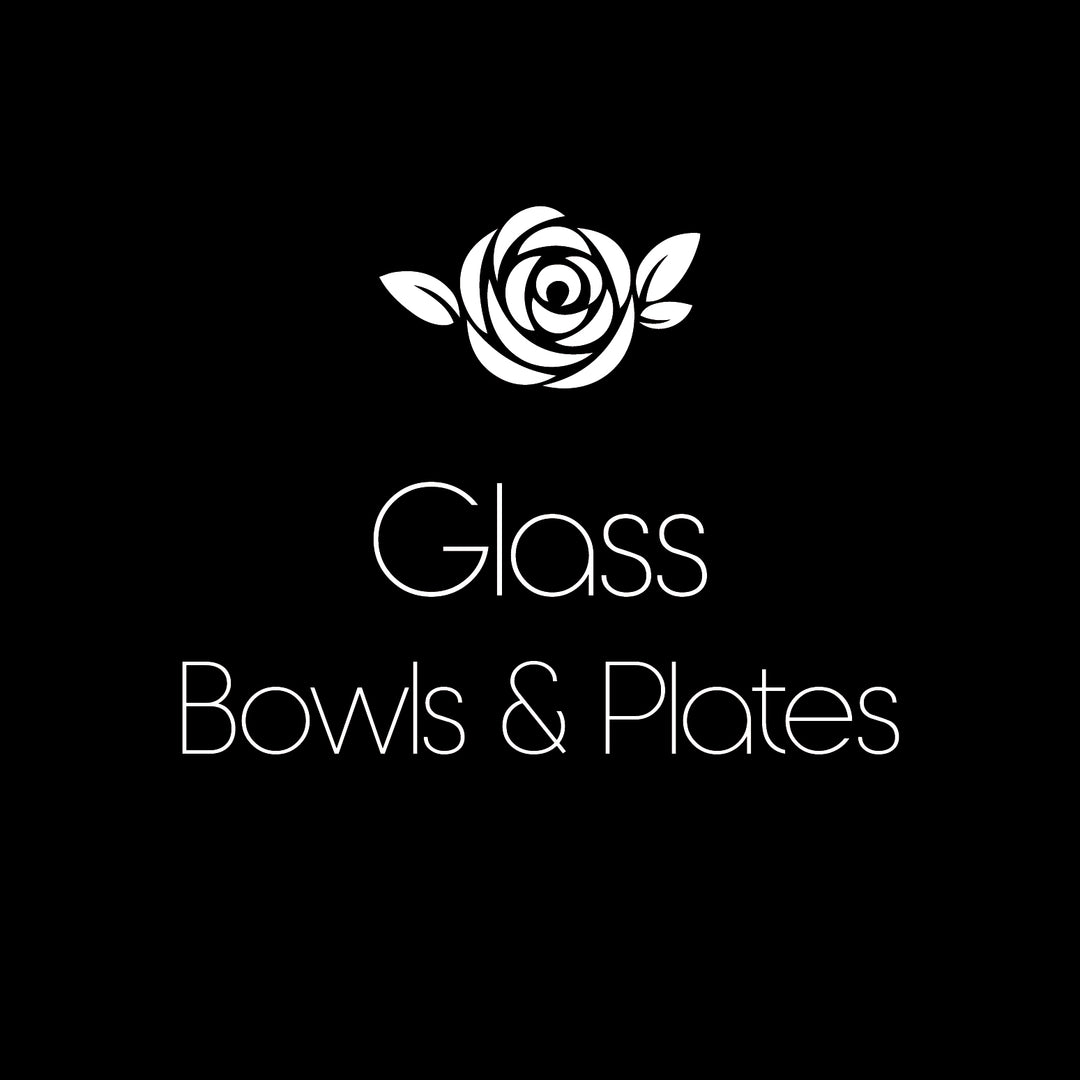 Glass bowl & plates