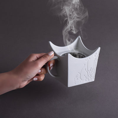 Matt White Ceramic Mabkhar