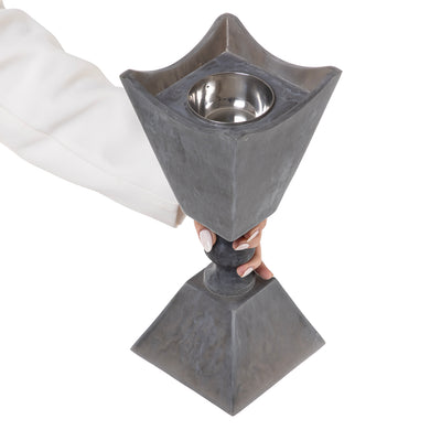 Elegant grey resin incense Mabkhar - large