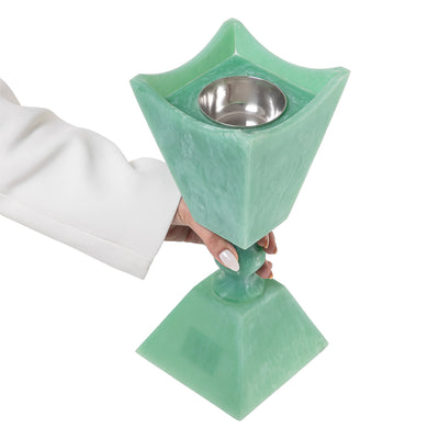 Elegant green resin incense Mabkhar - large