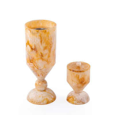 Elegant Resin Mabkhar Set of 2 pcs - Amber