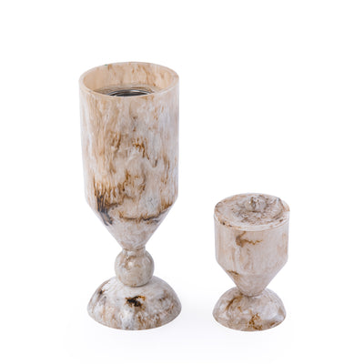 Elegant Resin Mabkhar Set of 2 pcs - Beige