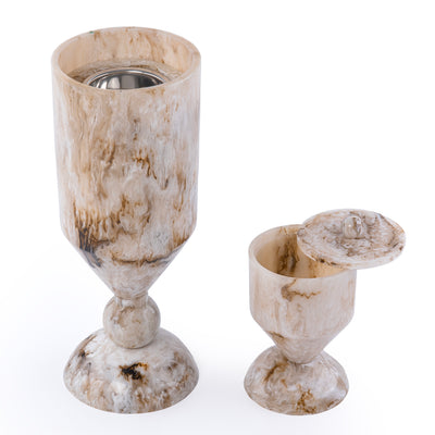 Elegant Resin Mabkhar Set of 2 pcs - Beige