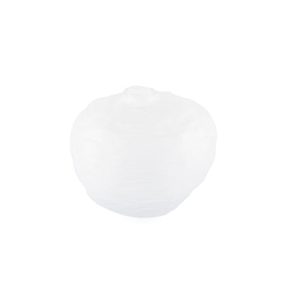 فازه زجاجية أنيقة باللون الأبيض بتصميم غير تقليدي – كبيرة