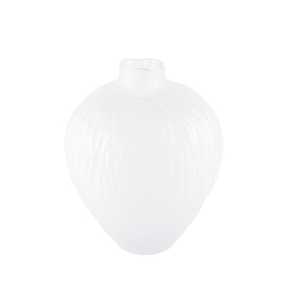 Elegant white glass vase
