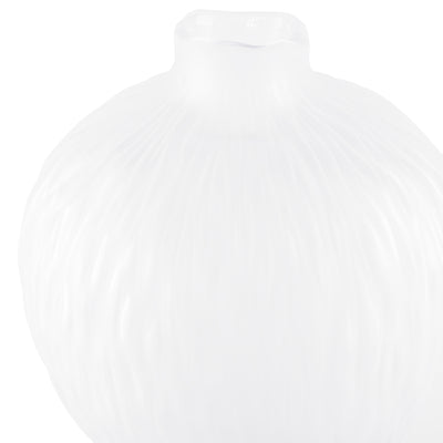 Elegant white glass vase